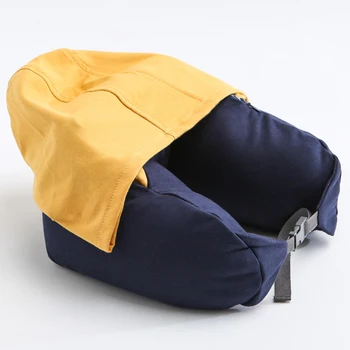 

Breathable Travel Hooded U-Shaped Nap Pillow Cushion Car Office Airplane Head Rest Neck Support Eye Mask Eyemask Neck Pillow