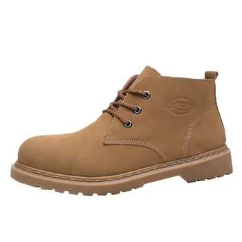 

Winter Boots Men Warm Leather Winter & Autumn Brand Lace-Up Botas Basic Boot Leather Boots Men Shoes Official
