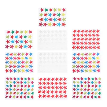 

10 Packs of Small Funny Colorful Waterproof Decor Five-Star Decal Five-Star Award Star Stickers for Kid