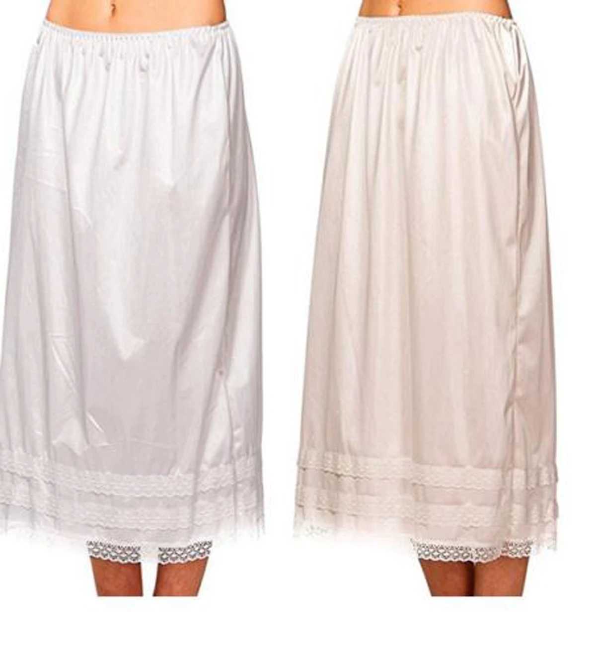 Женская длинная однотонная кружевная юбка-комбинация в стиле ретро с эластичным подолом на талии, повседневные Черные и белые юбки-американки размера плюс, Женская юбка