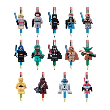 

50pcs/lot Hot Sale Star Wars Yoda Figure PVC Pen Caps Pencil Topper Office Stationery School Supply Straw Accessory Gift Kids