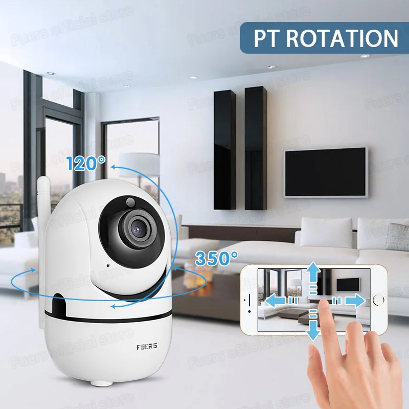 Fuers - Tuya Cámara IP Inalámbrica de Vigilancia Inteligente, Seguimiento Automático, para el Interior del Hogar, con WiFi, Monitor de Bebé, 1080P - Imagen 5