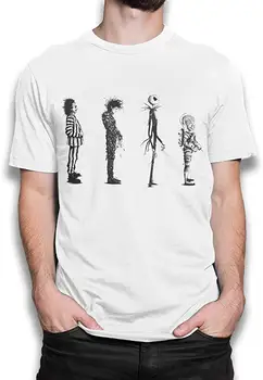 

Tim Burton Movies Original Art T Shirt Men Women TEE Shirt Funny Design 100% Cotton T-shirt