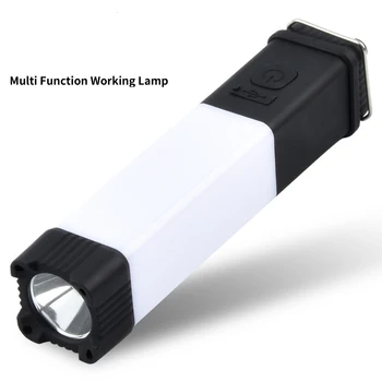 

XPE LED Work Light Magnet Inspection Lamp 1800mAh USB Rechargeable Fishing Flashlight Camping Lantern Red Warning Strobe Light