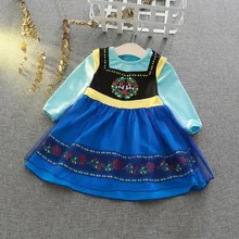 Elsa Anna Sofia Alice Princess Dresses Baby Girl Dresses Cartoon girl Vestido for Halloween Carnival Cosplay Party kids clothes