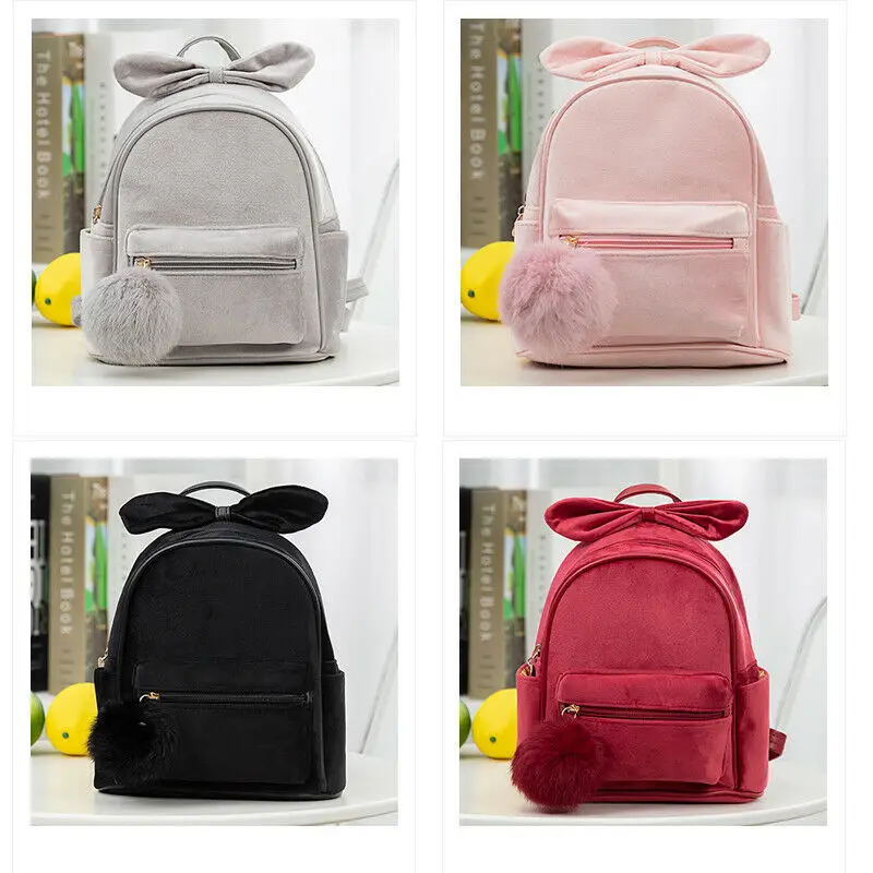  Lovely Kid Toddler Mini Backpack Kindergarten School bag Rucksack Baby Cartoon Bowknot Shoulder Bag - 4000338214827