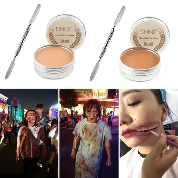 

50g Fake Wound Modeling Scar Makeup Wax with Spatula for Halloween Festival Stage Special Effects Masquerade Cosplay Party