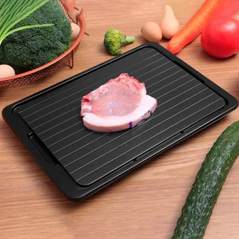 

Fast Thaw Defrosting Tray Easy Clean With Cleaning Brush Keep Nutrition Non Stick Plate Board Gadgets Frozen Food Anti Slip