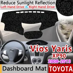 Для Toyota Vios Yaris Belta Soluna 2008 ~ 2013 XP90 Противоскользящий коврик с узором розы dashmatt коврик на приборную панель аксессуары накидка 2009