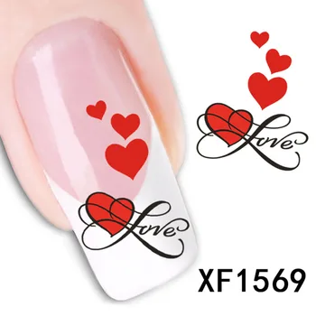 

Nail art water decals long lasting for 30days 3D french manicure feather flower tree water transfer nail art sticker XF002