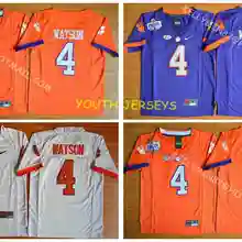 Clemson Tigers, Stitiched, DeShaun Watson Настоящее фото, для молодежи Джерси