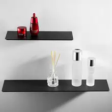 Bathroom Storage Rack 30-50cm Modern Matt Bathroom Shelves Kitchen Wall Shelf Home Accessories