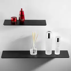 Bathroom Storage Rack 30-50cm Modern Matt Bathroom Shelves Kitchen Wall Shelf Home Accessories