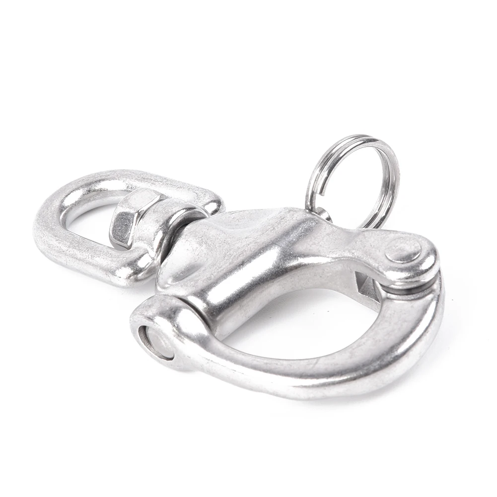 1pc Stainless Swivel Bail Snap Shackle Hook Eye Fork Marine Boat Replacement