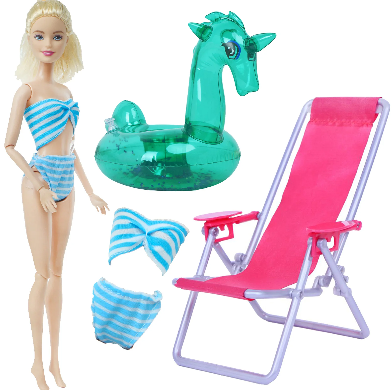 Barbie Game Doll Casa Itens, Bonecas De Família, Bonecas Dos Pais, Grávida  Mãe Acessórios, Cadeira De Praia, Swim Ring Playset, 11.5 Polegadas -  AliExpress