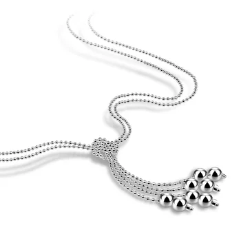 

Fashion pendant necklace retro multi-level 925 sterling silver necklace for women wholesale personalized jewelry accessories