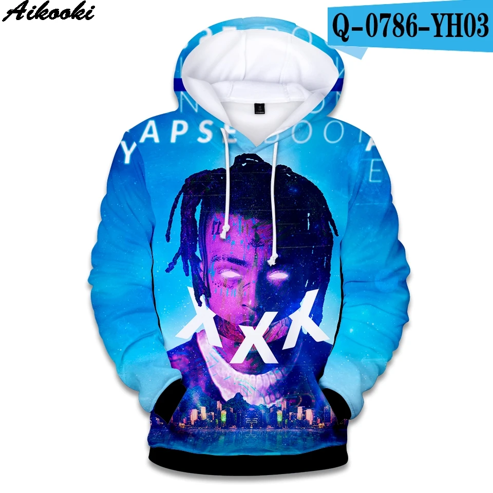 3D Толстовки с капюшоном с 3D принтом xxxtentacion, толстовки для мальчиков и девочек, лидер продаж, Зимние толстовки, lil, толстовки с открытым носком, мужская одежда - Цвет: 3D