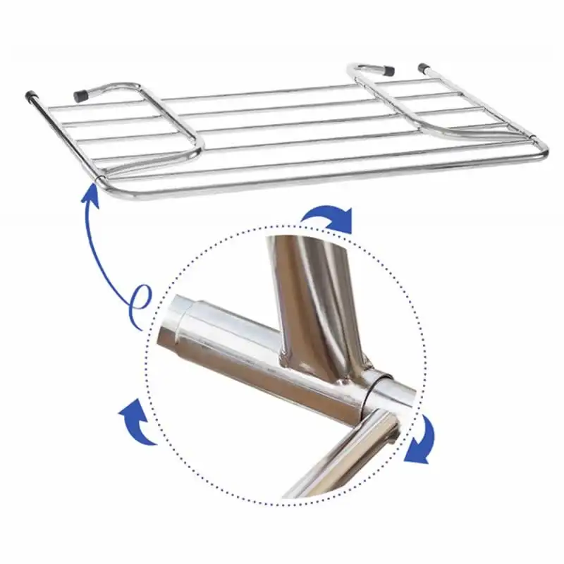Складная Сушилка из нержавеющей стали, вешалка для одежды, сушилка для белья, для помещений и улицы, для балкона, телескопическая полка, окно, балкон, сушильные стойки