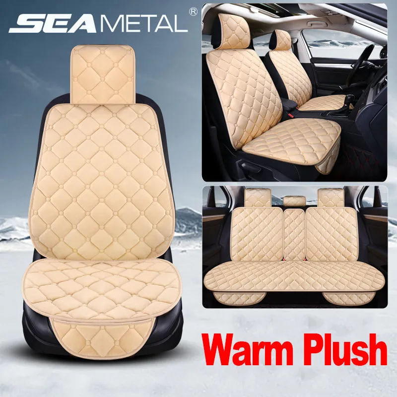

Universal Car Seat Cover Winter Warm Plush Automobile Front Back Seat Cushion Car Seat Covers Protector Pad Interior Accessories