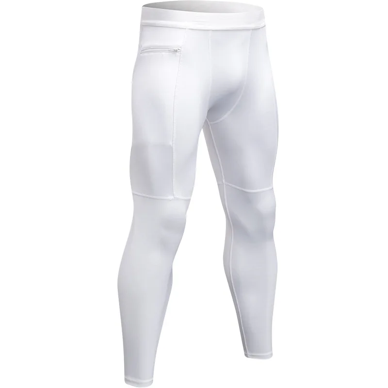 Pocket gym leggings sport pants compression pants men sweatpants breathable slim tight pants sport9s