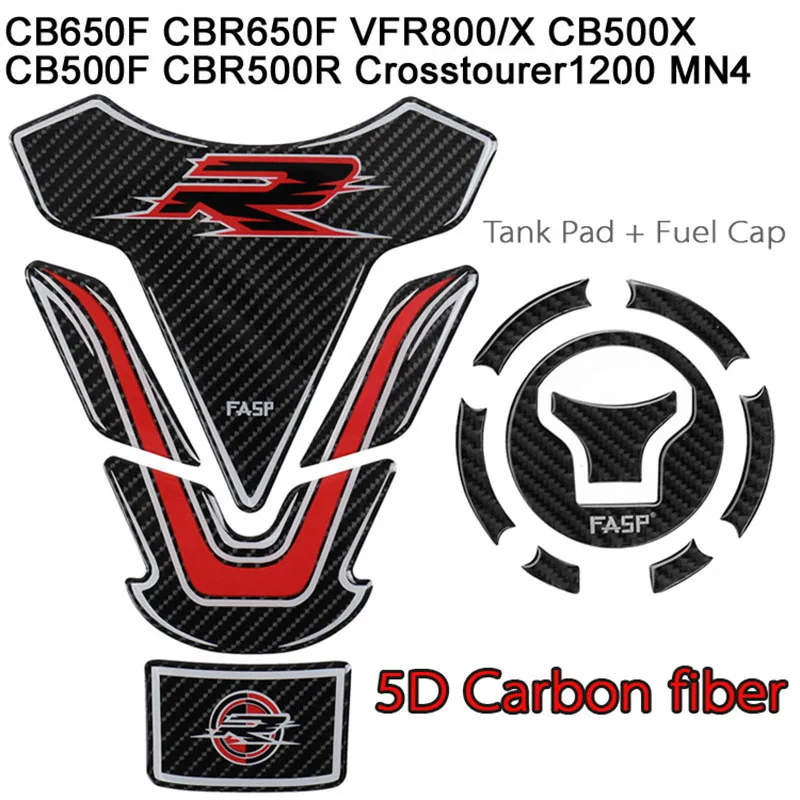 Наклейка на крышку топливного бака из чистого карбона для CB650F CBR650F VFR800/X CB500X CB500F