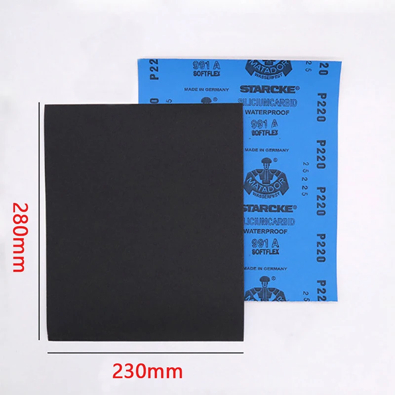 Papel De Lija Starke Matador Mezcla Húmedo/seco, Granos 3000, 5000 Y 7000, 6 Hojas Por Paquete