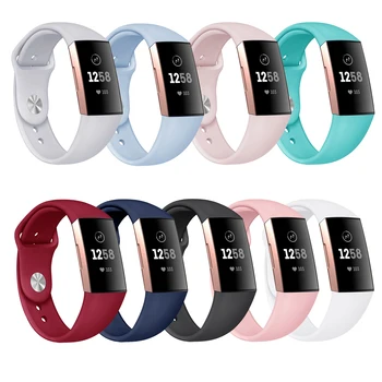 

Watchband For Fitbit Charge 3 Watch Replacement Strap For Fitbit Charge 3 Wrist Silicone Band Button Up Sport Wristband Strap