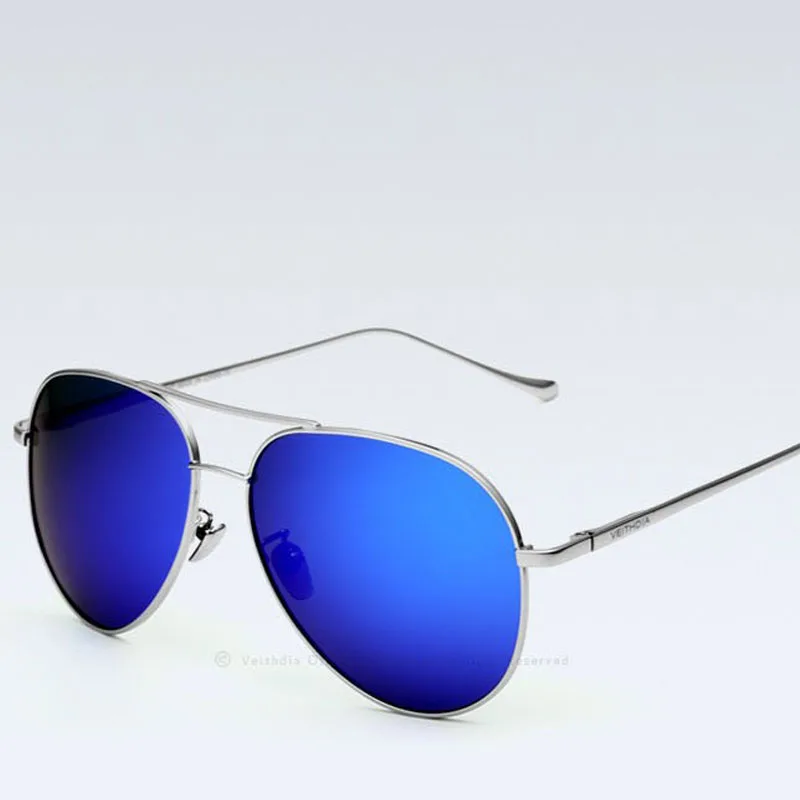 silverblue VEITHDIA, мужские винтажные Поляризованные солнцезащитные очки, классический бренд, солнцезащитные очки с покрытием, линзы, очки для вождения для мужчин и женщин, 3360 - Цвет линз: silverblue