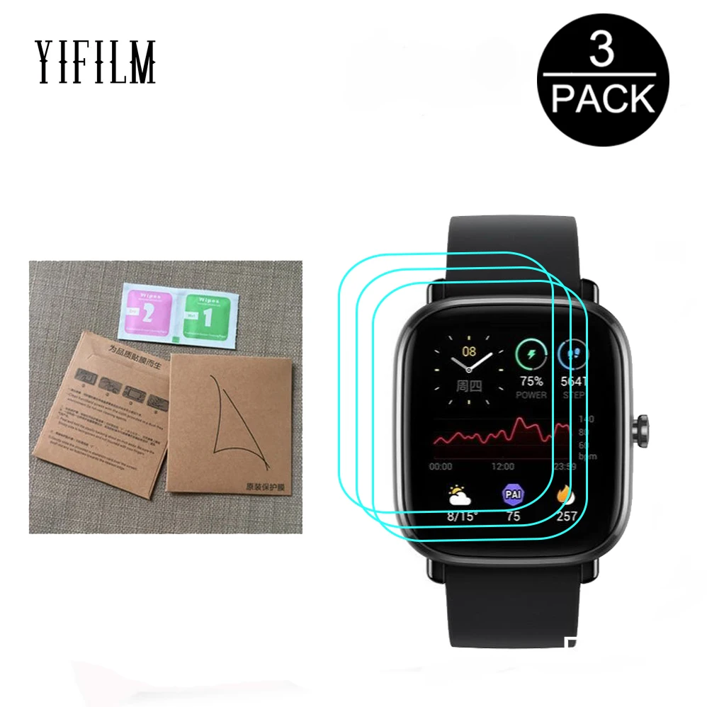 Uds película protectora de pantalla completa para Huami AMAZFIT GTS 2 GTS2 Mini SmartWatch de 0,08 MM suave TPU de hidrogel HD película transparente no de vidrio