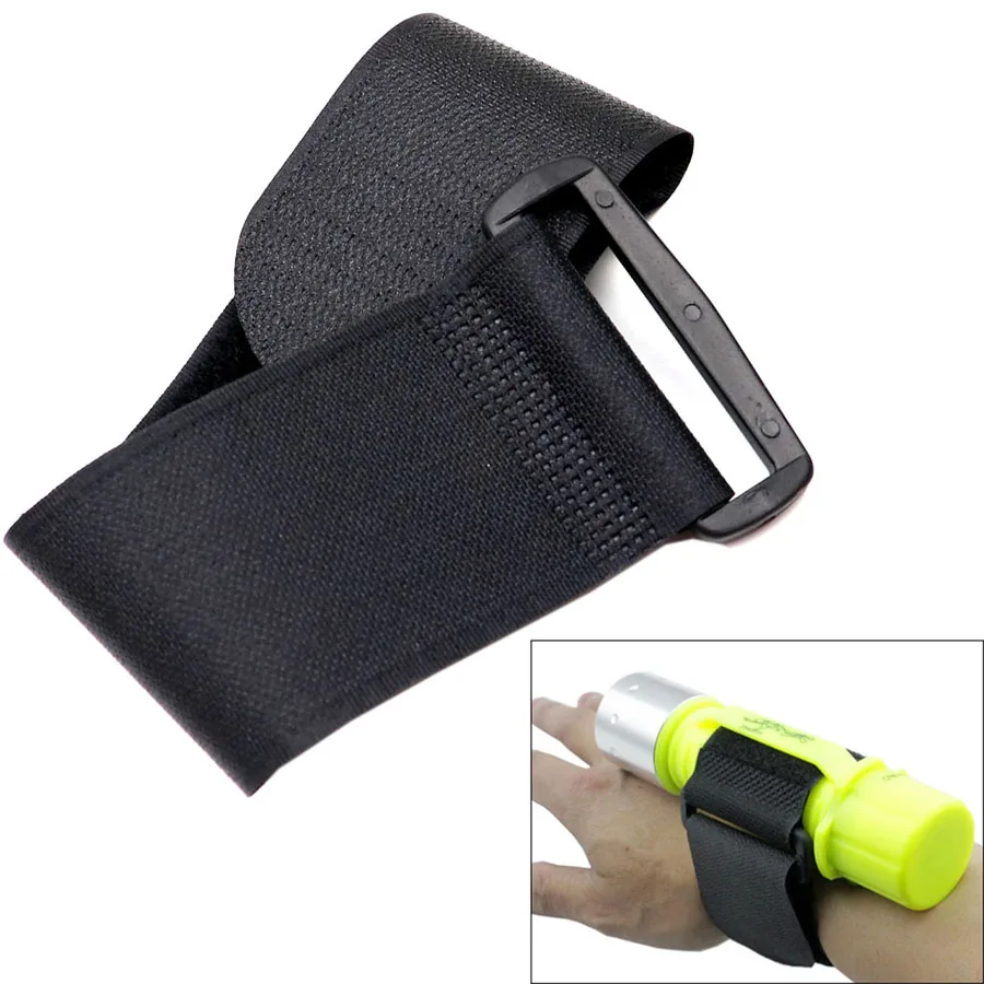 1 Pc Diving Flashlight Wrist Strap Wristband Holder Arm Binding Mount