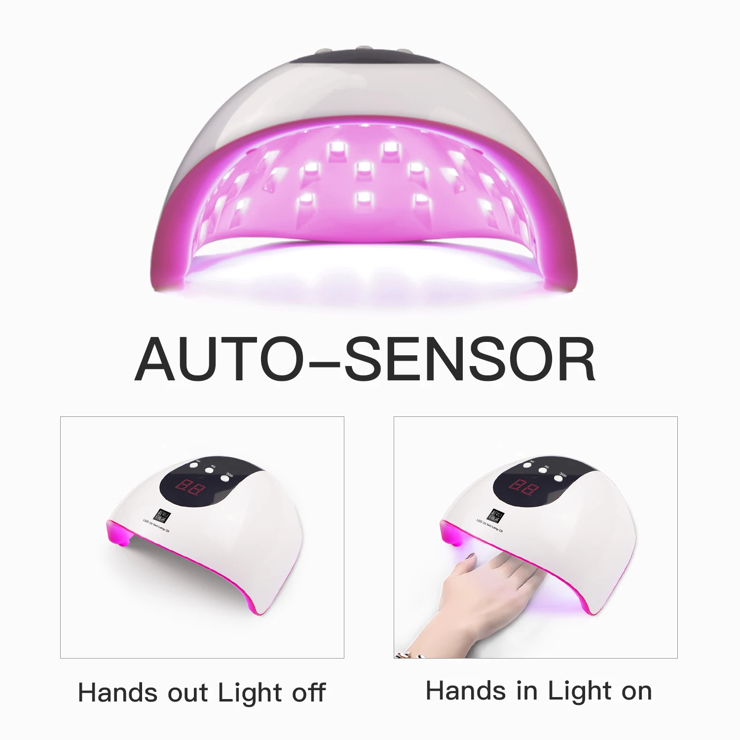 48W 24 Leds Nail Dryer For Curing UV Gel LED UV Nail Lamp Nail Polish with Sensor Timer LCD Display 30/60/90s Dropship