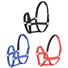 Horse Riding Thickened Horse Head Collar Adjustable Safety Horse Halter Bridle Headcollar Racing Horse Equipment Training Rope