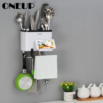 

ONEUP Kitchen Spoon Holder Chopsticks Tube Drain Rack Spoon Bucket Multifunction Cutlery Holder Tableware Racks Kitchen