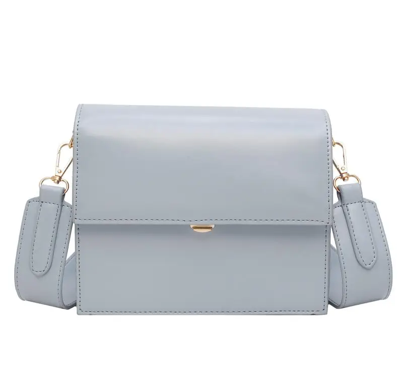 Blue Модные новые сумки через плечо для женщин однотонные сумки Bolso Mujer Лоскутные сумки-мессенджеры Torebki Damskie - Цвет: Blue