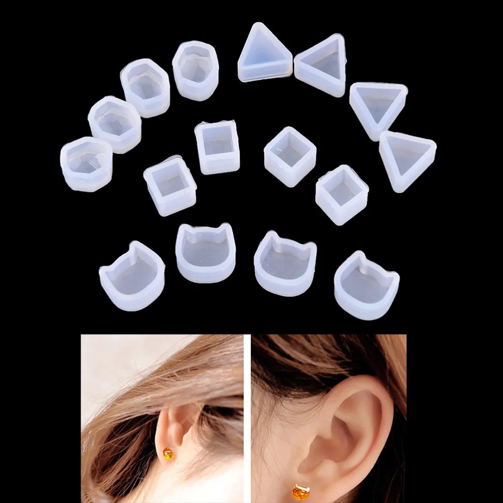 

2Pcs Multi Making Resin Casting Jewelry Rings Mold Pendant Earring Silicone Resin Craft Making Tool Handmade