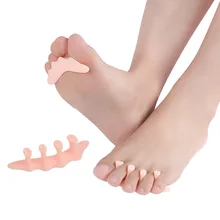 Séparateur d'orteils correcteurs en Silicone, 1 paire, coussin de soin des pieds, semelle correctrice, outil pour Hallux Valgus, oignon, prévention des ampoules