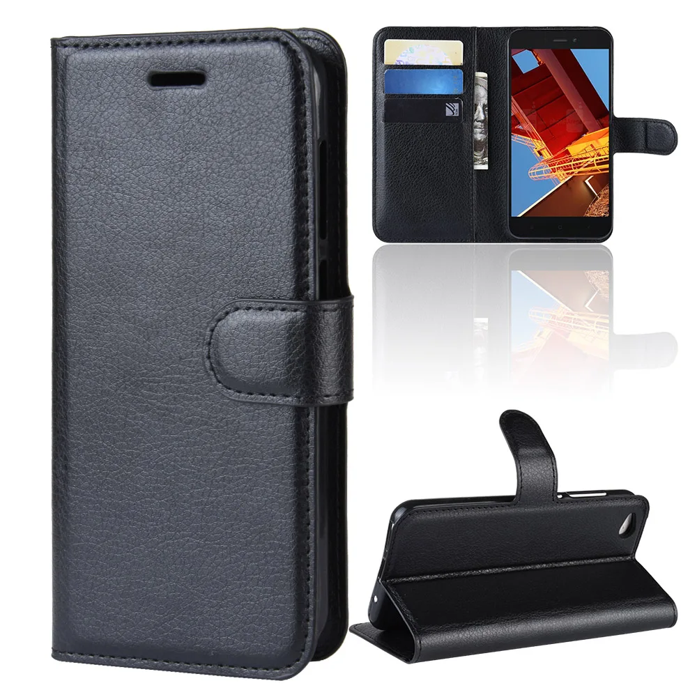 5.0 inch Redmi-GO Case for Xiaomi Redmi GO Cover Wallet Card Stent Book Style Flip Leather Protect Cases black RedmiGO Red Mi | Мобильные