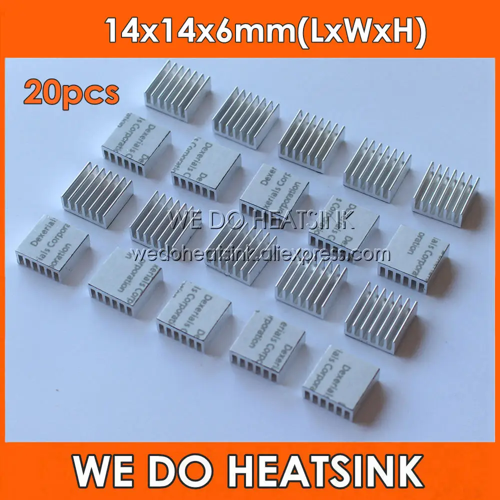 20 шт. алюминиевые радиаторы 14 х14х6 мм|heat sink|radiator heat sinkaluminium radiator |