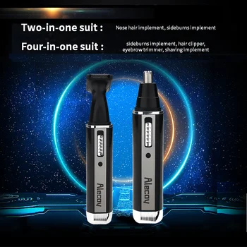 

Electric Shaving Nose Hair 4 in 1 Professional Nose Neck Eyebrow Trimmer Implement Hair Removal Shaver Clipper Care Tools