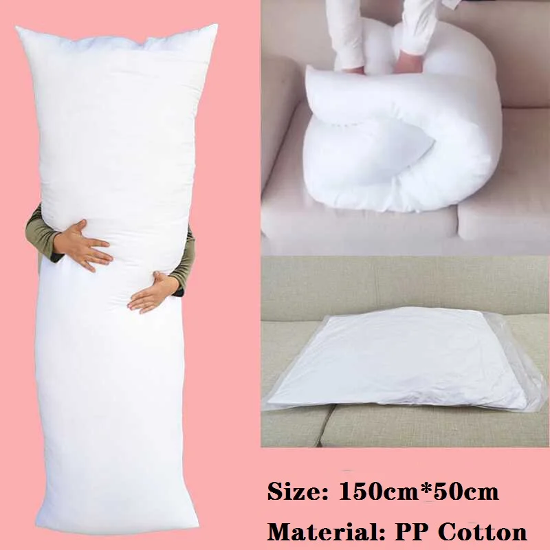 White Long Pillow Inner Body Cushion Pad Long Hugging Pillow Inner Anime Rectangle Sleep Nap Pillow White Bedding Accessories 15