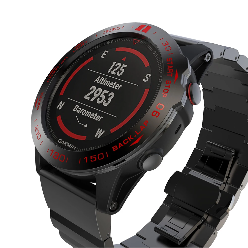 Металлический ободок для часов Garmin Fenix 5X Смарт-часы скорость/время кольцо клейкий чехол из нержавеющей стали крышка для Fenix5X рамка