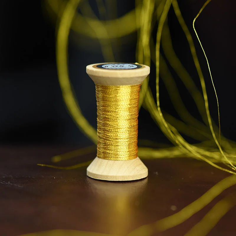 Яркая Золотая серия золотой линии/французская нить для вышивки/катушка для вышивки/цветная золотая нить для вышивки/50 метров/шт - Цвет: 6