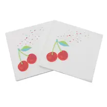 40 шт фруктовая серия салфетки цветные Цветочные салфетки с принтом клубника лицевая ткань печать салфетки для вечерние банкета ежедневного использования