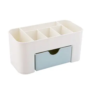 

Mini Desktop Makeup Storage Box Cosmetic case Lipstick Cases Sundries Case Small Objects Box Wholesale Desktop Organizer Blue