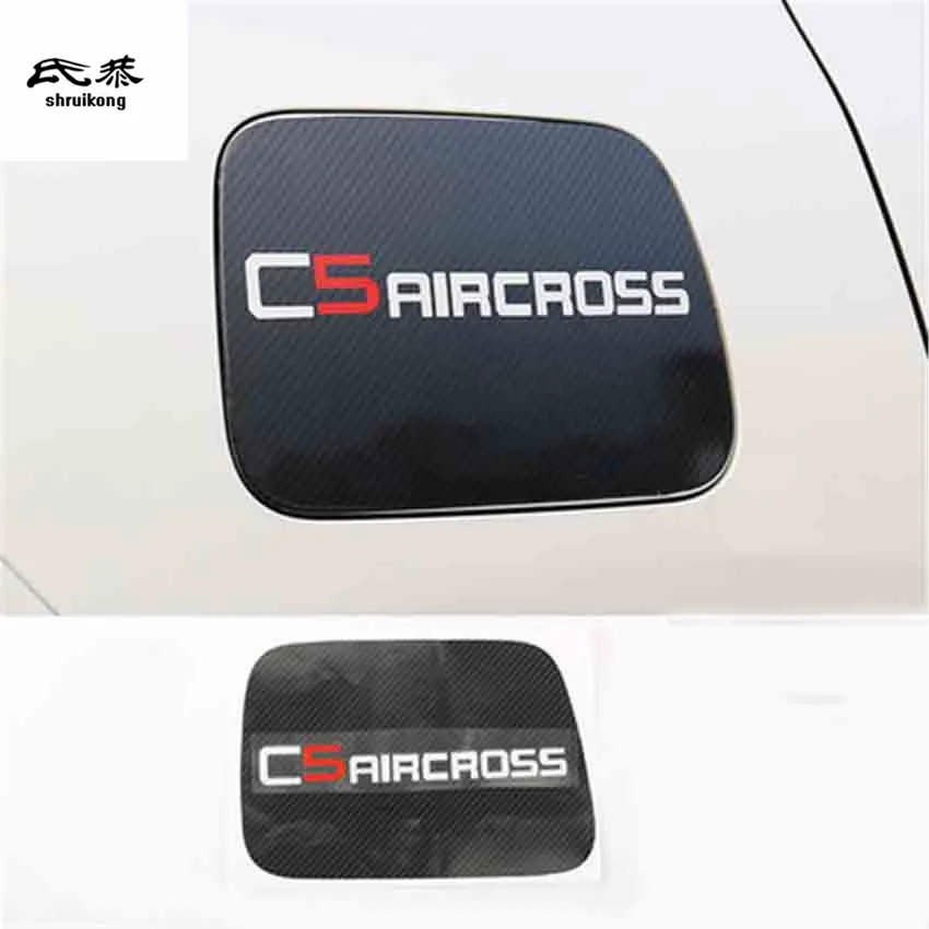 

1PC Car Stickers Carbon Fiber Fuel Tank Cap Decoration Cover For 2017-2019 Citroen C5 AIRCROSS Car Accessories