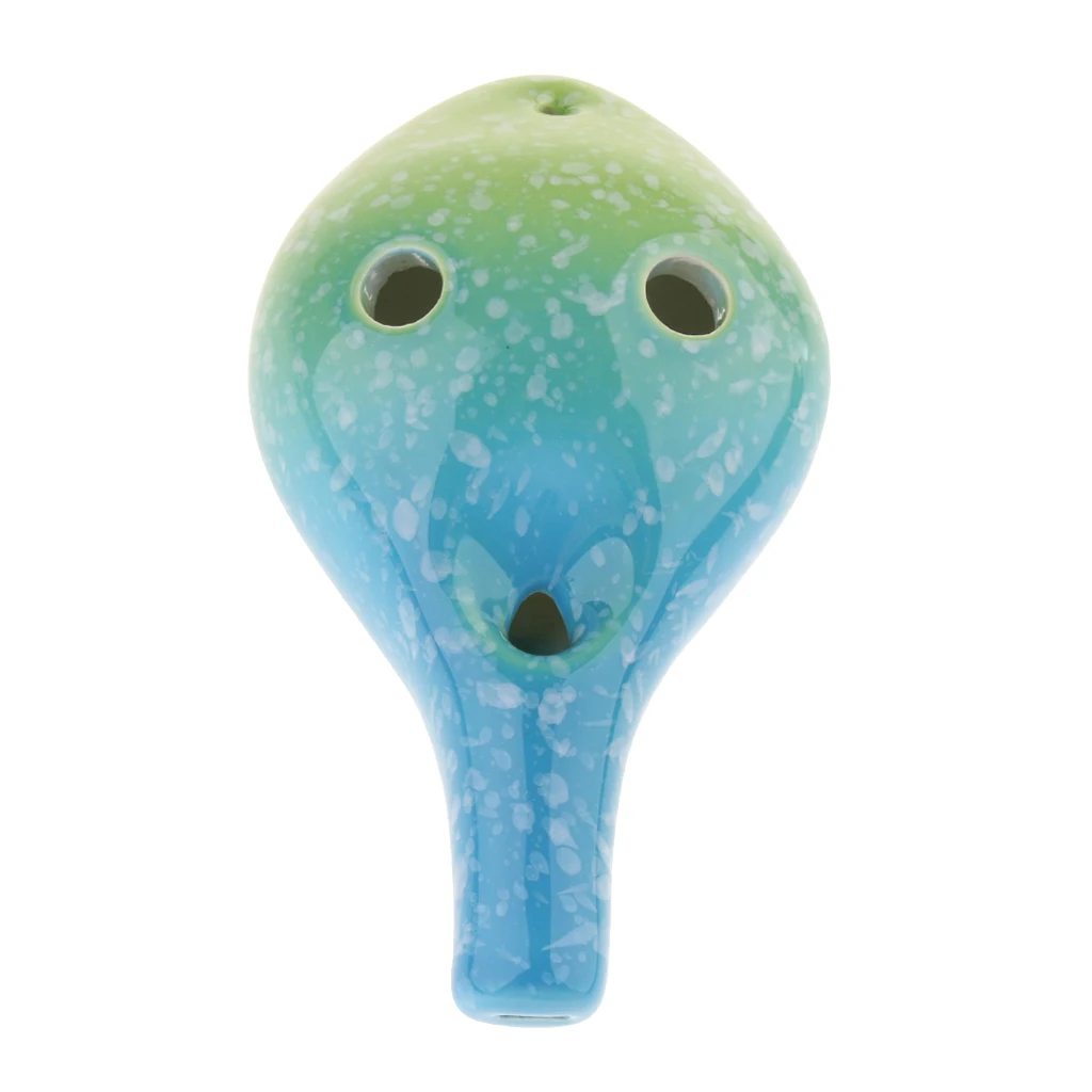 6 Holes Ceramic Ocarina C Key Musical Instrument for Music Lovers