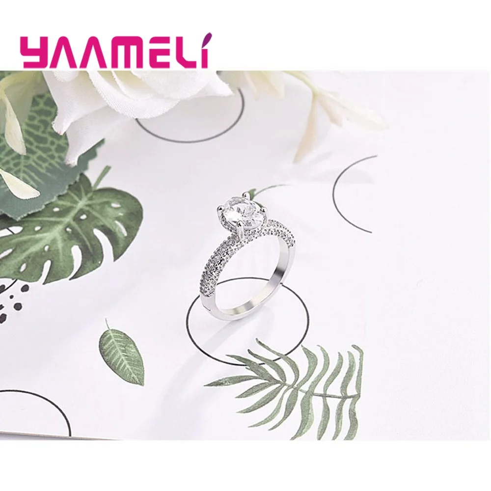 Оригинальное 925 Серебряное свадебное кольцо AAAAA+ кубический цирконий ОВАЛЬНЫЙ CZ Кристалл 2 шт набор кольца для мужчин и женщин пары Свадьба Помолвка