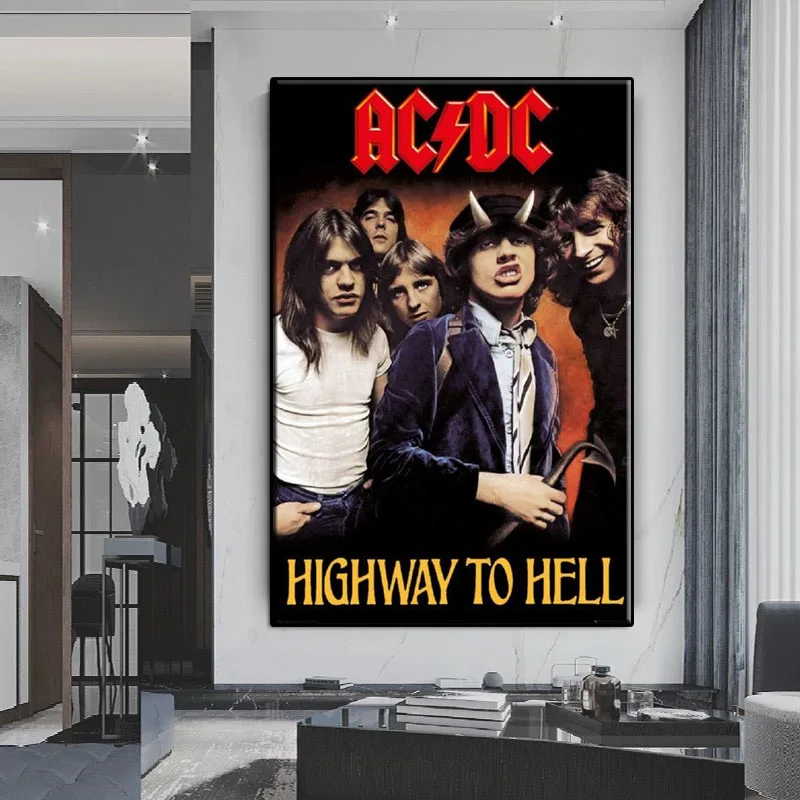 Макси-постеры и принты AC_DC Highway To Hell настенная Картина на холсте настенные картины