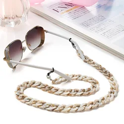 Drop Shipping Large Chain Necklace Leopard Acrylic Sunglasses Chain Women colgador gafas cuello Eyeglasses Strap