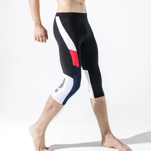 3/4 леггинсы, мужские компрессионные штаны, для бега, спортзала, трико, для фитнеса, леггинсы, спортивная одежда, шорты, быстросохнущие, дышащие, спортивные, длинные, John